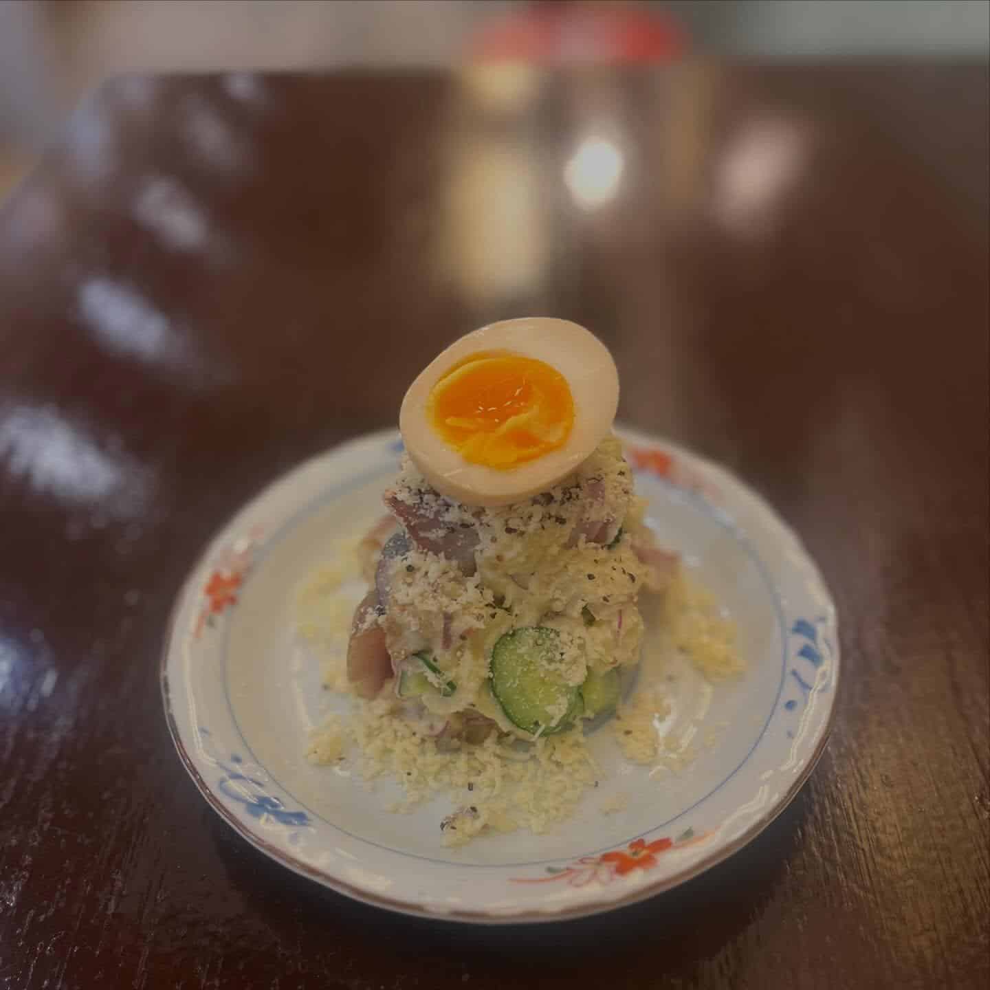 藤が丘餃子工房つづみや　燻製鯖のおつまみポテサラ~パルミジャーノ~　@藤が丘/餃子/居酒屋/中華